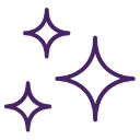 Sparkle icon representing premium quality and stylish leather eyepatches